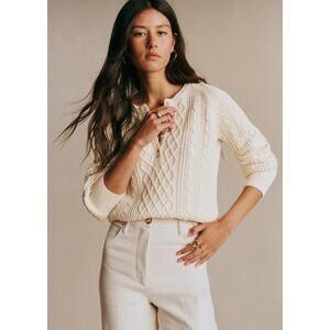 Sezane Bree Jumper in Cream size M